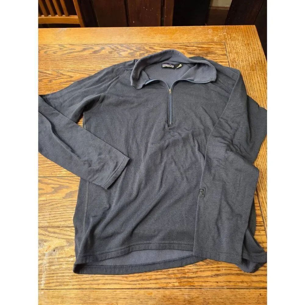 Vintage Patagonia R2 Fleece 1/4 Zip Navy Made In USA Polartec sz Large